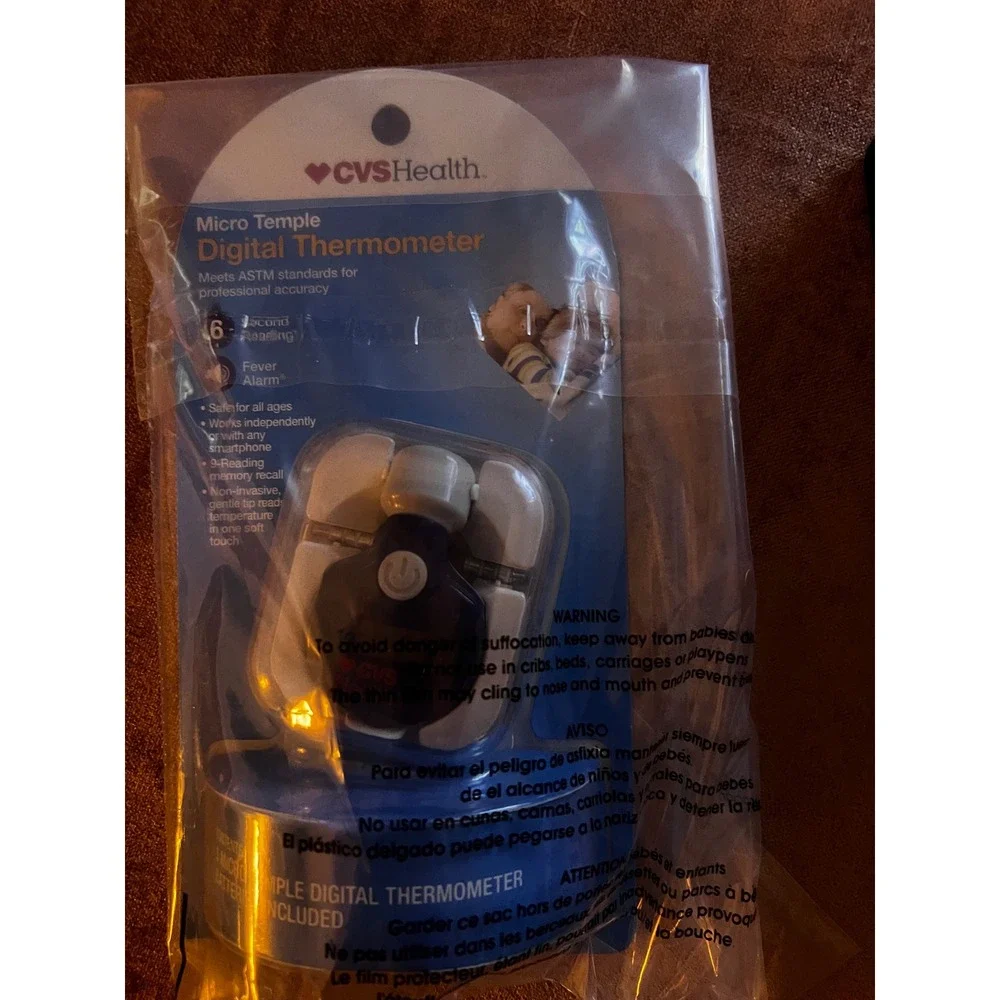 CVS Health Micro Temple Digital‎ Thermometer 6 Second Reading Fever Alarm